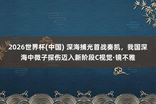 2026世界杯(中国) 深海捕光首战奏凯,我国深海中微子探伤迈入新阶段C视觉·镜不雅