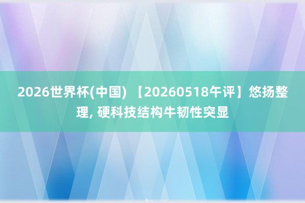 2026世界杯(中国) 【20260518午评】悠扬整理, 硬科技结构牛韧性突显