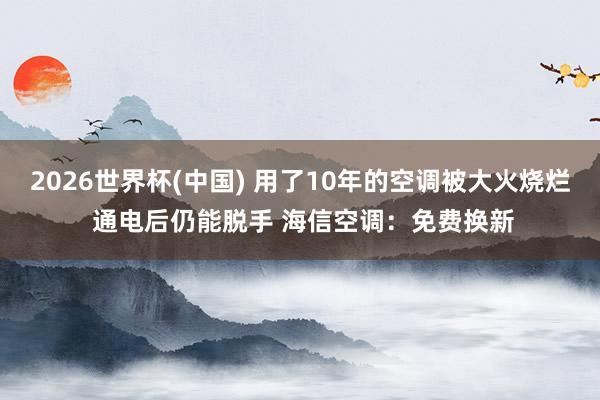 2026世界杯(中国) 用了10年的空调被大火烧烂 通电后仍能脱手 海信空调:免费换新