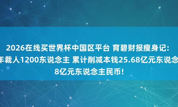 2026在线买世界杯中国区平台 育碧财报瘦身记: 曩昔一年裁人1200东说念主 累计削减本钱25.68亿元东说念主民币!