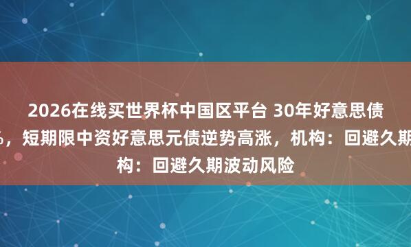 2026在线买世界杯中国区平台 30年好意思债随意5.0%,短期限中资好意思元债逆势高涨,机构:回避久期波动风险