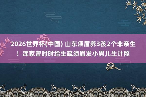 2026世界杯(中国) 山东须眉养3孩2个非亲生!浑家曾时时给生疏须眉发小男儿生计照
