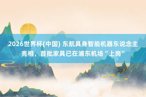 2026世界杯(中国) 东航具身智能机器东说念主亮相，首批家具已在浦东机场“上岗”