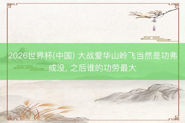 2026世界杯(中国) 大战爱华山岭飞当然是功弗成没, 之后谁的功劳最大
